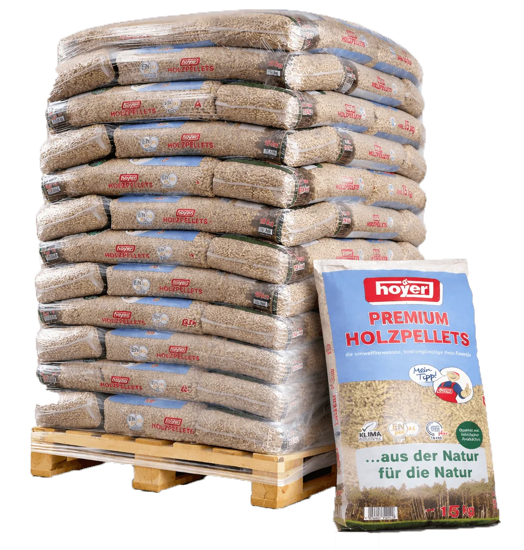 Hoyer Holzpellets ENplus A1, 990 kg Palette (66 × 15 kg)